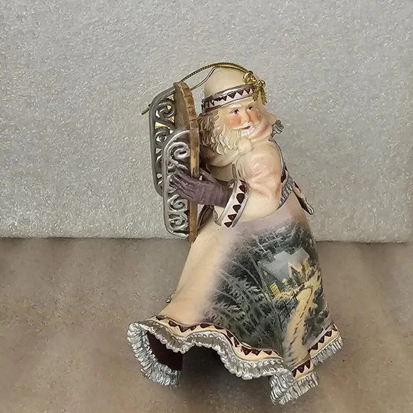 Thomas Kinkade Ashton Drake Christmas Ornament Winter Path Of Welcome Santa 2003 - Picture 8 of 9